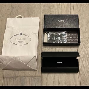 Like new black Prada eye glasses case